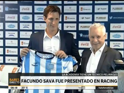 Facundo Sava fue presentado como técnico de Racing