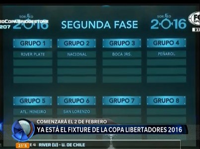 Ya está el fixture de la Copa Libertadors 2016