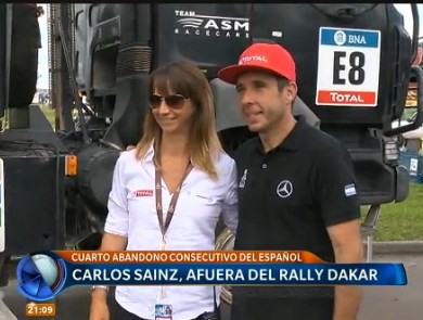 Carlos Sainz, afuera del Dakar