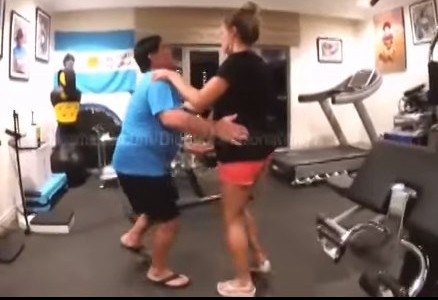 #EsViral : furor en las redes por el baile de cumbia de Maradona y Rocío