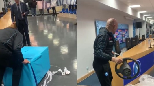 Hinchas del Napoli le devolvieron a su DT el volante del auto que le robaron en 2021