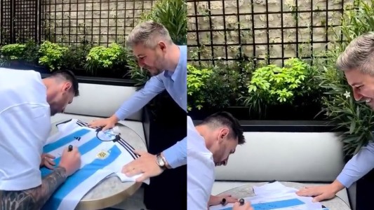 Lionel Messi le dibujó la tercera estrella a la camiseta de un fanático
