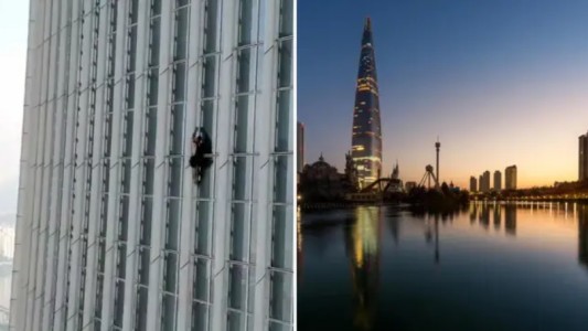 Detuvieron a un británico tras intentar trepar el rascacielos más alto de Seúl