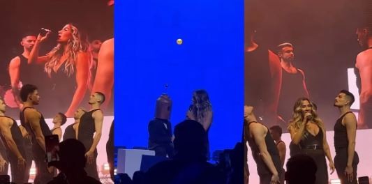 La emoción de Jimena Barón cuando su hijo subió al escenario en pleno show