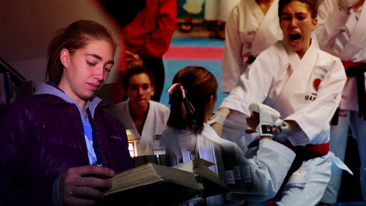 Camila empezó la universidad a los 15 años e integra la selección argentina de karate