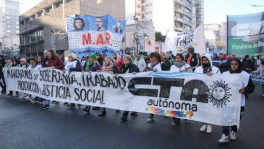 La CTA Autónoma cortó ingresos a la Ciudad y marcha a Plaza de Mayo