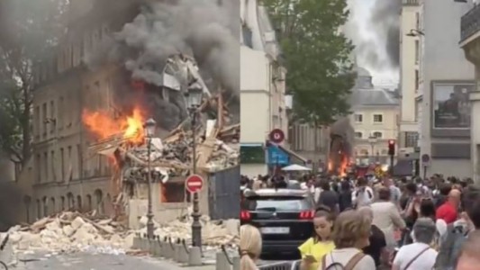 Explosión e incendio en París: testigos aseguraron que olieron gas