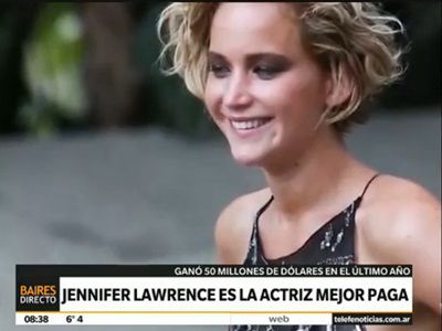 Jennifer Lawrence es la actriz mejor paga