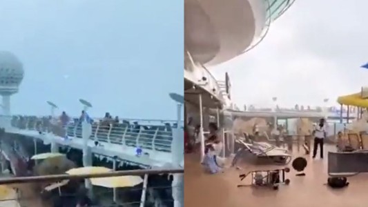 Pánico en un crucero de Florida que quedó en medio de una feroz tormenta