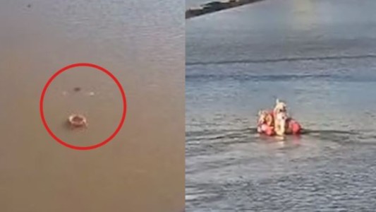 Prefectura rescató a una joven que cayó del Puente de la Mujer