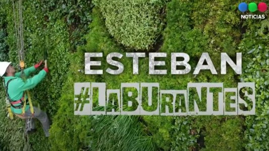 Laburantes: Esteban, un especialista en jardines verticales
