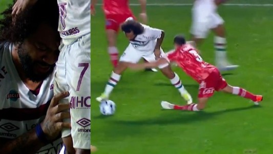 Copa Libertadores: así fue la terrible lesión de Luciano Sánchez con Marcelo