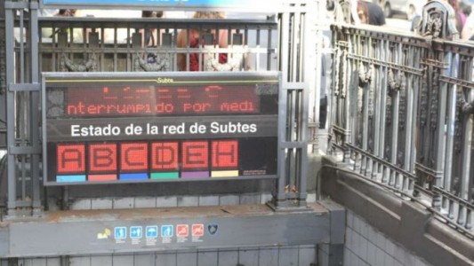 Paro de subtes: qué líneas se ven afectadas este jueves