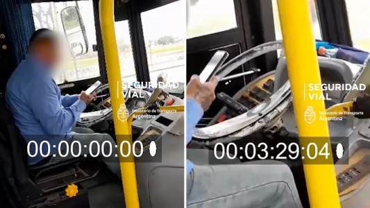 Suspenden la licencia de conducir a un colectivero por utilizar el celular mientras manejaba