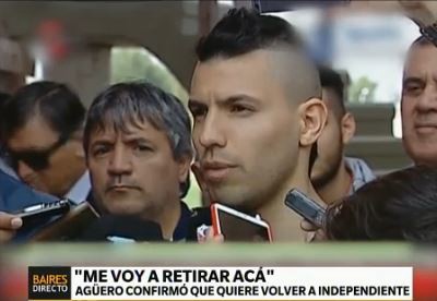Kun Agüero: "Me voy a retirar acá"