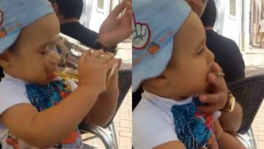 Obligaron a un bebé a fumar y tomar alcohol y compartieron el video en la web