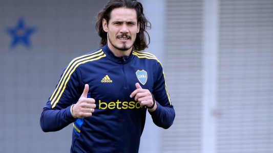 Alarma en Boca: Edinson Cavani se entrenó diferenciado y es duda para jugar ante Racing