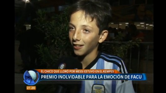 El nene que lloró por Messi estuvo en el Kempes