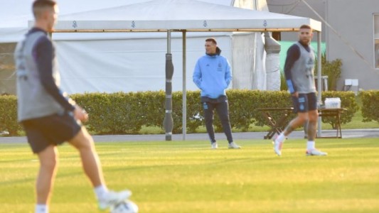 Sin Messi en el entrenamiento, Scaloni define el equipo para enfrentar a Ecuador