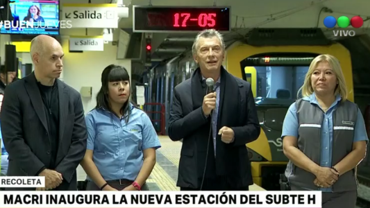 Macri en la inauguración de la estación del subte H: "Las transformaciones no son fáciles"