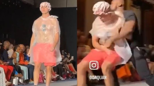 Se filtró en la Fashion Week y desfiló con una bolsa de basura