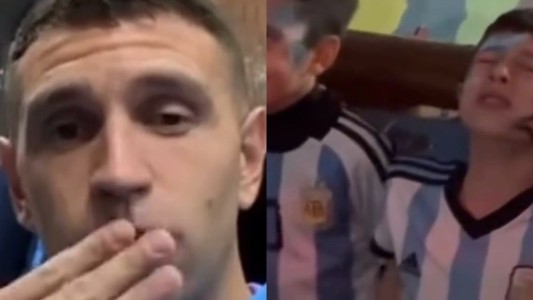 La emoción de un niño al recibir un saludo del Dibu Martínez en su cumpleaños