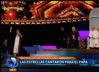 Las estrellas cantaron para el Papa