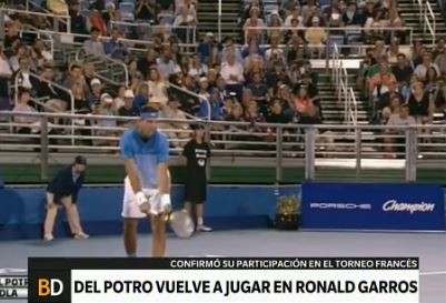 Del Potro vuelve a jugar en Roland Garros