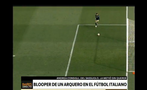 Video: blooper de un arquero en el fútbol italiano