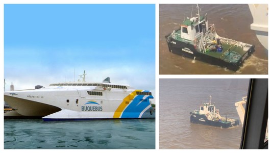 Encalló un barco de Buquebus en un banco de arena con más de 400 pasajeros