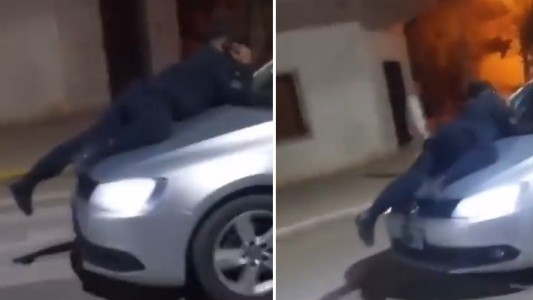 Fue ebrio a una comisaría a protestar por un amigo detenido: embistió a un policía y lo llevó 15 cuadras en el capot