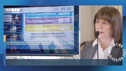 "Das vergüenza": Bullrich acusó a Massa de hacer "campaña sucia" en el transporte público