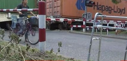 Video: Un tren atropelló a una anciana que se movilizaba con andador