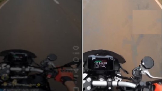Le suspenden la licencia a un motociclista que circuló a más de 215 km/h en un parque nacional