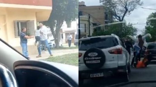 Violenta agresión en Paraná: discutió con un conductor, corrió a un nene y lo atacó a golpes