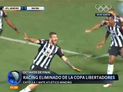 Racing eliminado de la Libertadores en Belo Horizonte