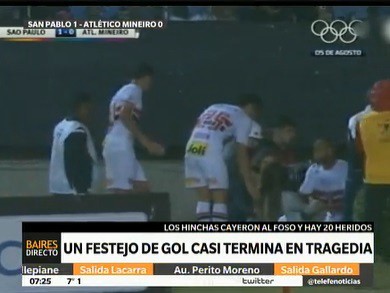 Un festejo de gol que casi termina en tragedia