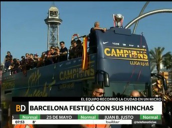 El festejo del Barça campeón