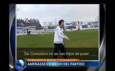 Amenazas en medio del partido