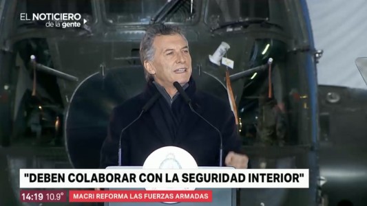Macri anunció cambios en las Fuerzas Armadas: "Es importante que colaboren con la seguridad interior"