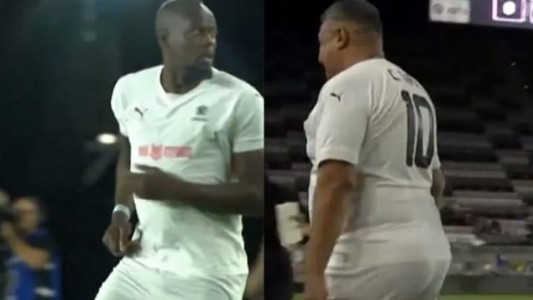 Se disputó el Partido de las Leyendas: Usain Bolt reemplazó a "Chiqui" Tapia