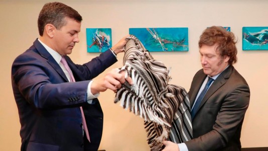 Milei recibió al presidente paraguayo Santiago Peña