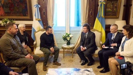 Milei y Zelenski tuvieron una reunión bilateral en Casa Rosada