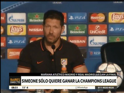 Cholo Simeone: "lo único que me hace feliz es ganar"