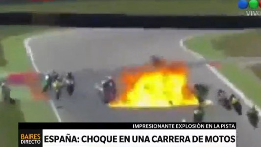Impresionante choque en el Moto2 European Championship de España
