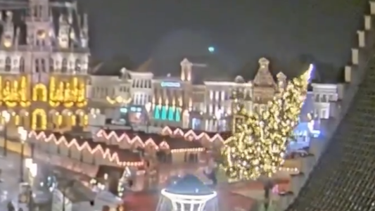 Tragedia en los festejos: se cayó un árbol de Navidad enorme y mató a una mujer