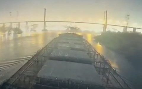 El choque desde adentro: así fue el impacto del barco contra el puente Zárate Brazo Largo