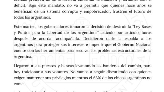 La Libertad Avanza contra los gobernadores: "La traición se paga cara"