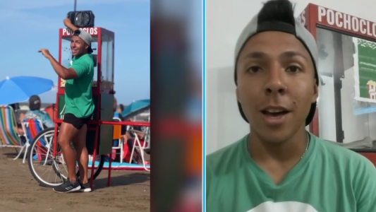 El pochoclero bailarín de la playa: "Es algo diferente, me subieron las ventas"