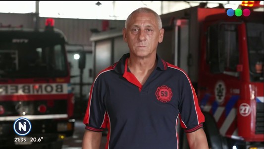 Marcas: Franco, un bombero que sufrió un accidente durante el rescate de una familia